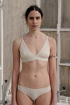 BASERANGE Bamboo fiber and cotton without steel ring wide edge bra series collection soft underwear France BAS-BRTR-VI-AU24-UNDYED BRTR1